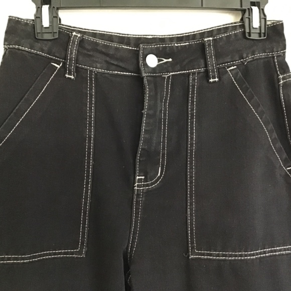 High Waisted Mom Jeans with Cargo Pockets - Picture 3 of 5